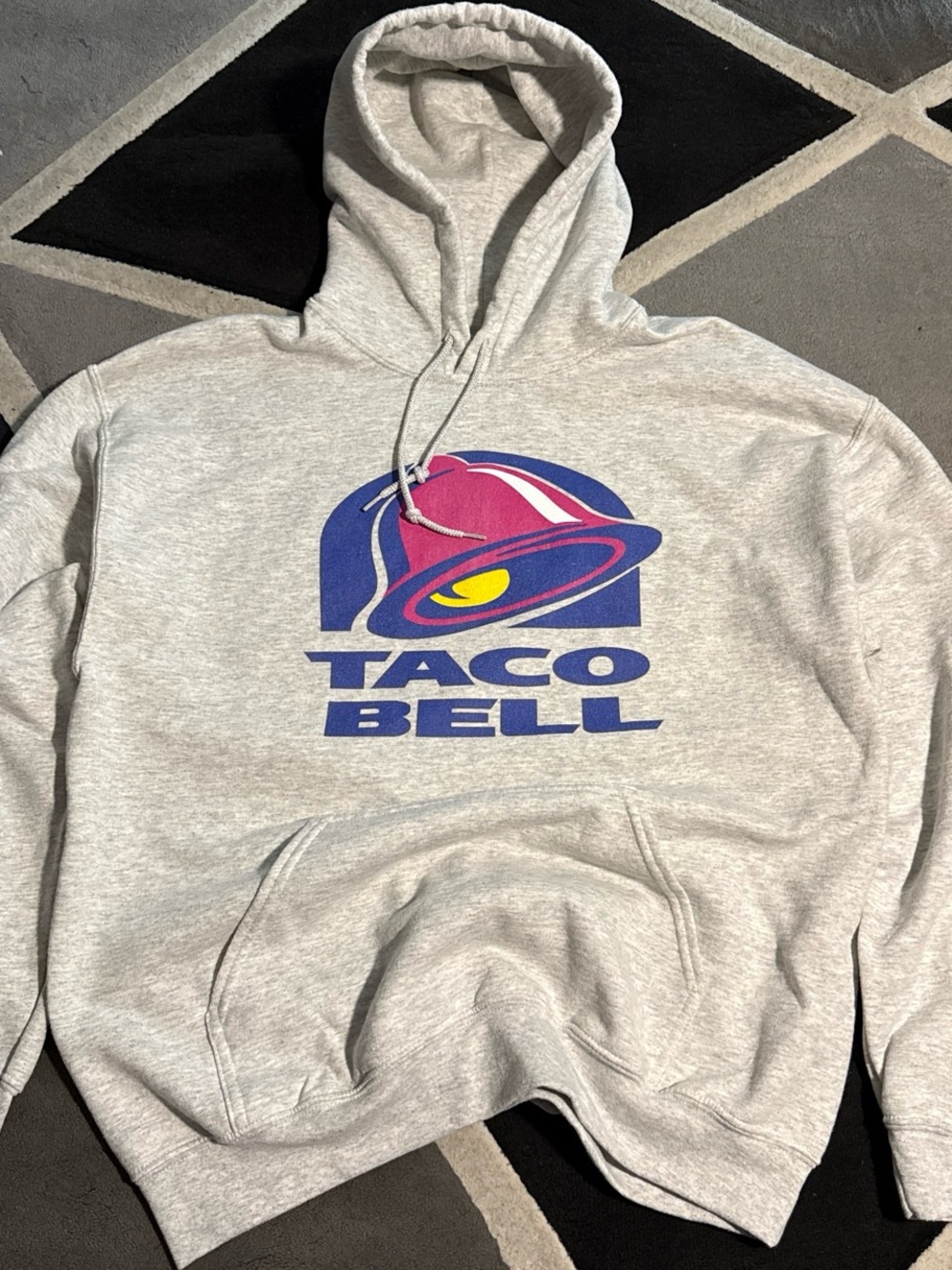 Taco Bell throwback logo grey hoodie